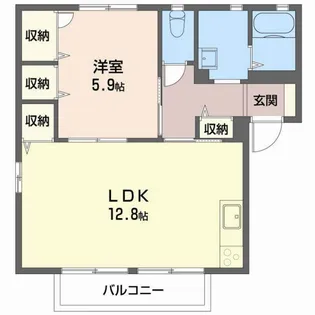 シャーメゾンランブル E【1階】の間取り