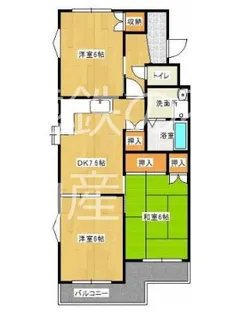 エスポワール富士見台【1階】の間取り