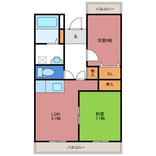 アンビシオン函南【1階】の間取り