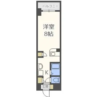 レジディア天神橋【12階】の間取り