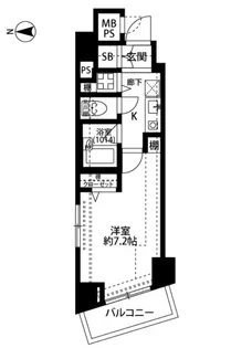 東京都品川区東五反田1【マンション】の間取り