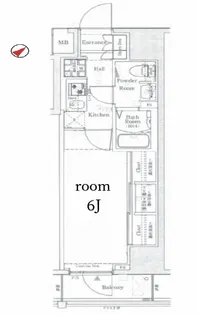 ログ上野駅前【8階】の間取り