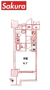 クラリッサ新川崎【9階】の間取り