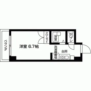 1Kの間取り画像