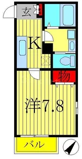 ヒューマンパレス柏II【2階】の間取り