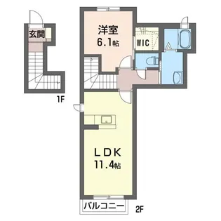 ピアタウンB【2階】の間取り