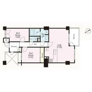 カスタネア栗平【1階】の間取り