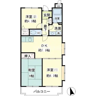グラスィア新川崎【2階】の間取り