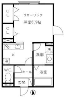 SKY TERRACE NISHIAZABU【1階】の間取り