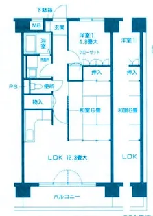 神奈川県横浜市港北区新横浜1【マンション】の間取り