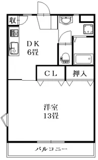 プリヴェール新浜【1階】の間取り
