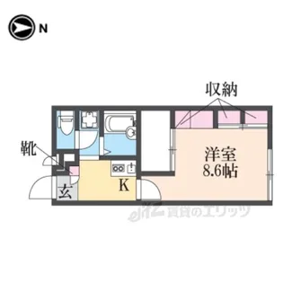 レオパレス辻九第三【1階】の間取り