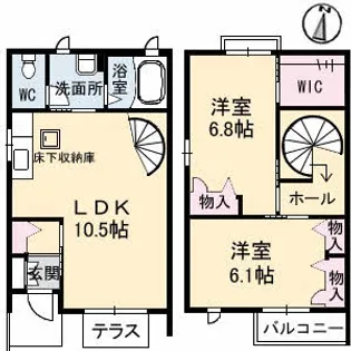フィオレンテ D棟の間取り