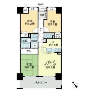 フレシア徳島【3階】の間取り