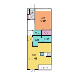 ベリアス ネスト【2階】の間取り