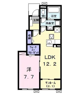 エルディーアールA【1階】の間取り