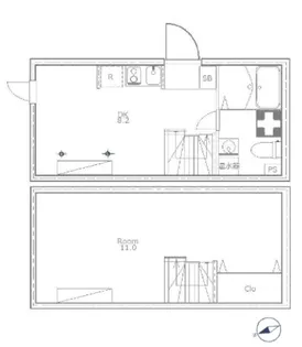 たすきCRASSO都立大学A棟の間取り