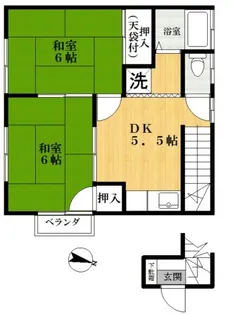 大熊荘【2階】の間取り