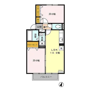 リバティーベルI【2階】の間取り
