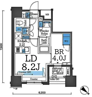 GRAN PASEO横濱関内PREMIUM【5階】の間取り