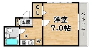 姫島ハイツ【4階】の間取り
