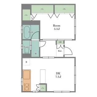 ハレアイナ武蔵小山【1階】の間取り