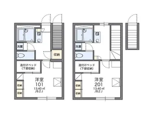 レオパレスYOSHINO【2階】の間取り