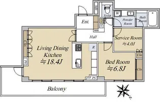 パークハウス麻布鳥居坂【2階】の間取り