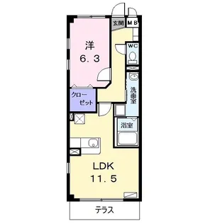 メゾン ブリーズ【1階】の間取り