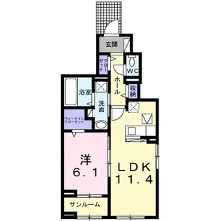 キャトルセゾン【1階】の間取り