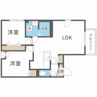 フランシーズ北10条【4階】の間取り