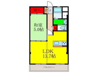 桜ケ丘コーポラス【3階】の間取り