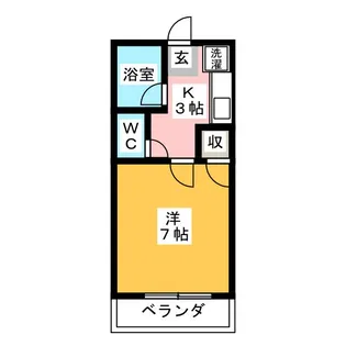 コーポK【1階】の間取り
