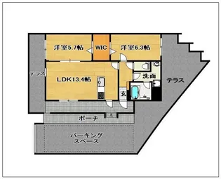 ヴァンベール【1階】の間取り