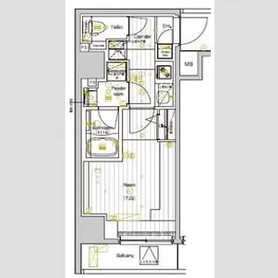 PREMIUM CUBE 両国DEUX【3階】の間取り