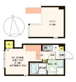 ハーモニーテラス東金町【1階】の間取り