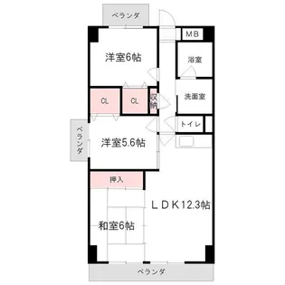 カーサ薬師寺【5階】の間取り