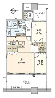 パークシティ柏の葉キャンパス一番街E棟【15階】の間取り