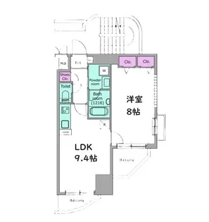 ビエラコート天神橋【12階】の間取り