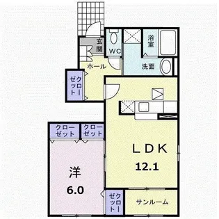 セレノ カーサI【1階】の間取り