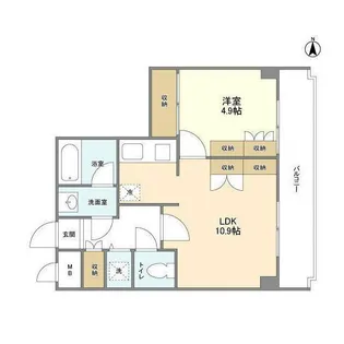東映市ケ谷マンション【2階】の間取り