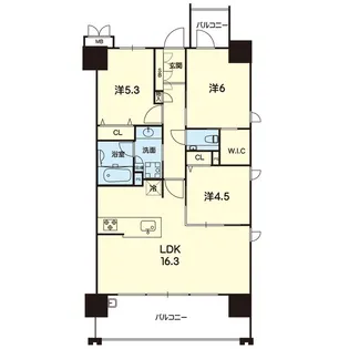 ポレスター大江プレミア 604号【6階】の間取り