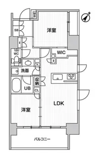 ディームス大井町【8階】の間取り