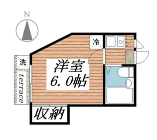 ウッド成城【1階】の間取り