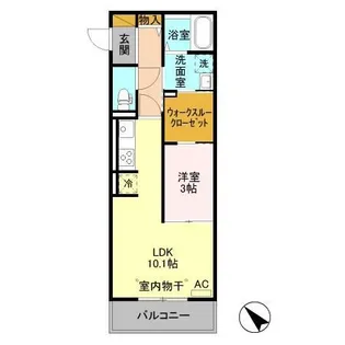 ミルアモールE【2階】の間取り
