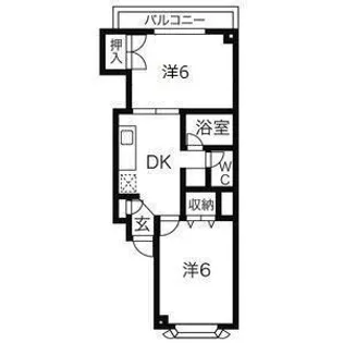 パートナー旭ヶ丘【3階】の間取り
