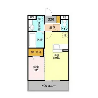 サクラテラス自由ヶ丘【3階】の間取り