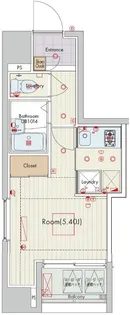 セリュークス横濱阪東橋【7階】の間取り