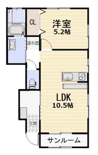 イーストアネックスB【1階】の間取り
