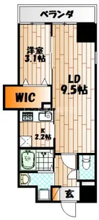 シェーナ下到津【7階】の間取り
